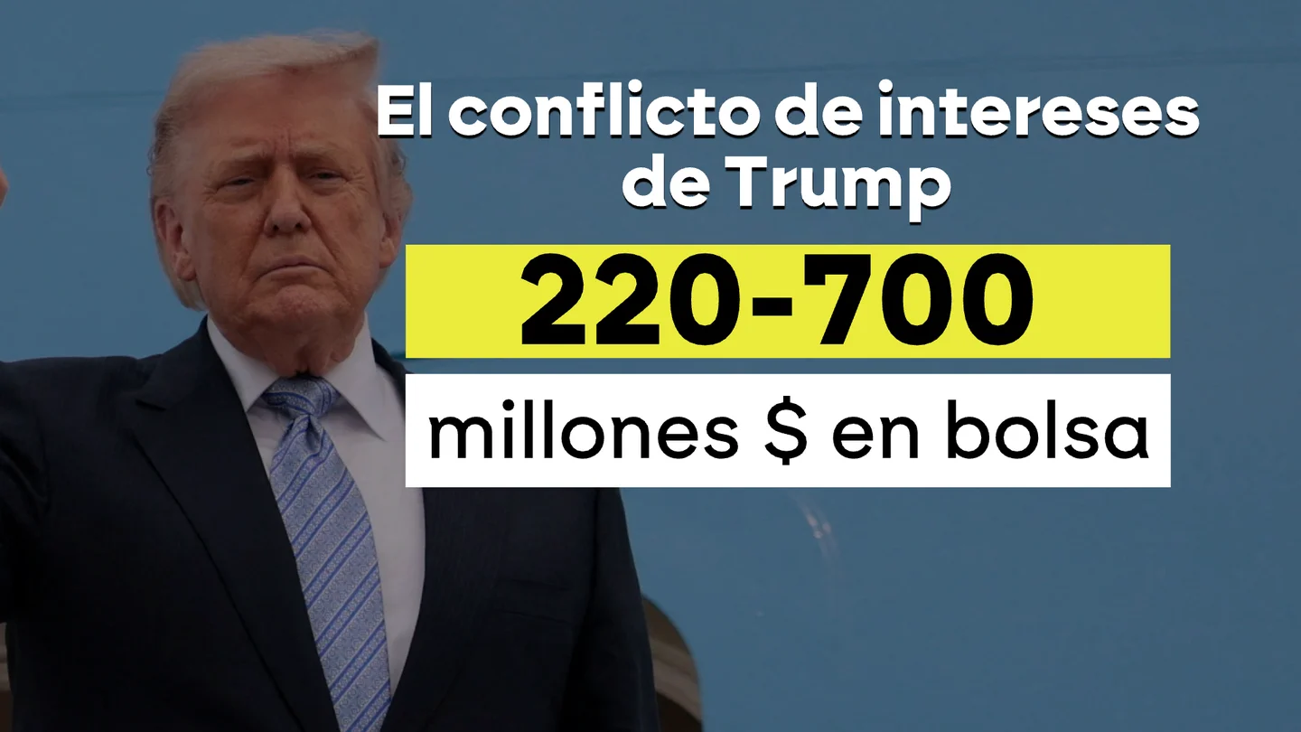 El conflicto de intereses que persigue a Trump: habría invertido entre 220 y 700 millones de dólares en bolsa durante el primer trimestre del año. El conflicto de intereses que persigue a Trump: habría invertido entre 220 y 700 millones de dólares en bolsa durante el primer trimestre del año.