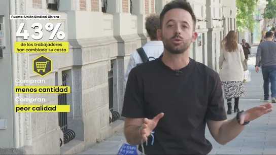 Un 43% de los trabajadores han tenido que cambiar su cesta de la compra Un 43% de los trabajadores han tenido que cambiar su cesta de la compra