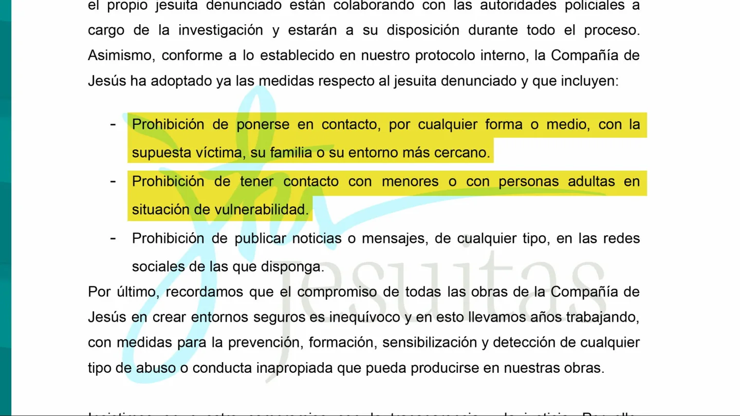 Un sacerdote jesuita, investigado en Pamplona por un presunto abuso sexual a un joven. Un sacerdote jesuita, investigado en Pamplona por un presunto abuso sexual a un joven.