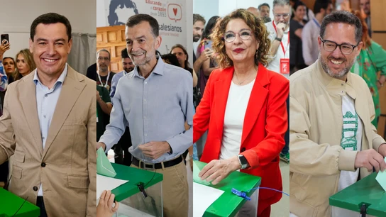 Juanma Moreno, Antonio Maíllo, María Montero y José Ignacio García votan y llaman a la participación Juanma Moreno, Antonio Maíllo, María Montero y José Ignacio García votan y llaman a la participación