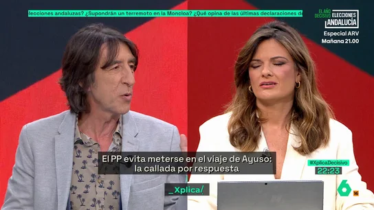 Benjamín Prado, sobre Ayuso: "De tanto hablar de ETA, pensaba que tenía que ponerse escoltas para vigilar sus baños en la playa" Benjamín Prado, sobre Ayuso: "De tanto hablar de ETA, pensaba que tenía que ponerse escoltas para vigilar sus baños en la playa"