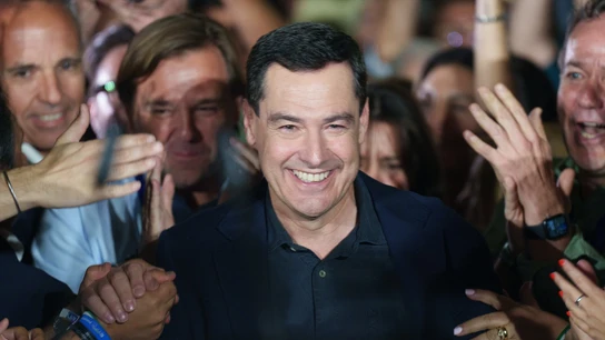 Juanma Moreno, tras ganar las elecciones andaluzas Juanma Moreno, tras ganar las elecciones andaluzas