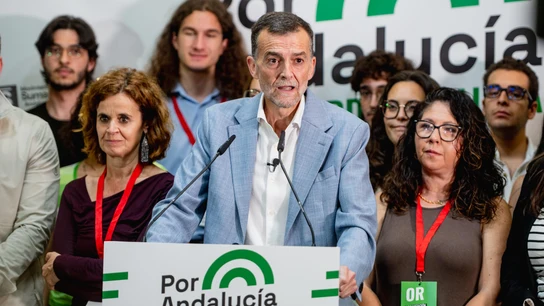 El candidato de Por Andalucía a la presidencia de la Junta, Antonio Maíllo, valora los resultados de las elecciones de Andalucía en Sevilla. El candidato de Por Andalucía a la presidencia de la Junta, Antonio Maíllo, valora los resultados de las elecciones de Andalucía en Sevilla.