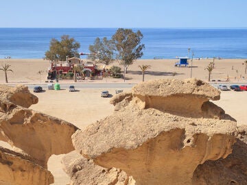 Playa de Bolnuevo, en Murcia