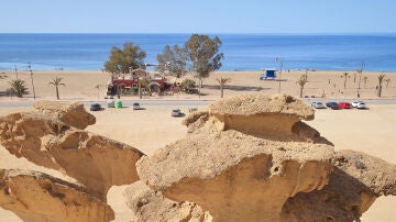 Playa de Bolnuevo, en Murcia