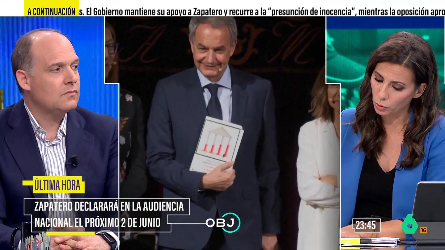 Esteban Urreiztieta explica por qué llama comisionista a Zapatero: "La gran novedad son esos dos millones de euros de la sociedad de Dubái" Esteban Urreiztieta explica por qué llama comisionista a Zapatero: "La gran novedad son esos dos millones de euros de la sociedad de Dubái"