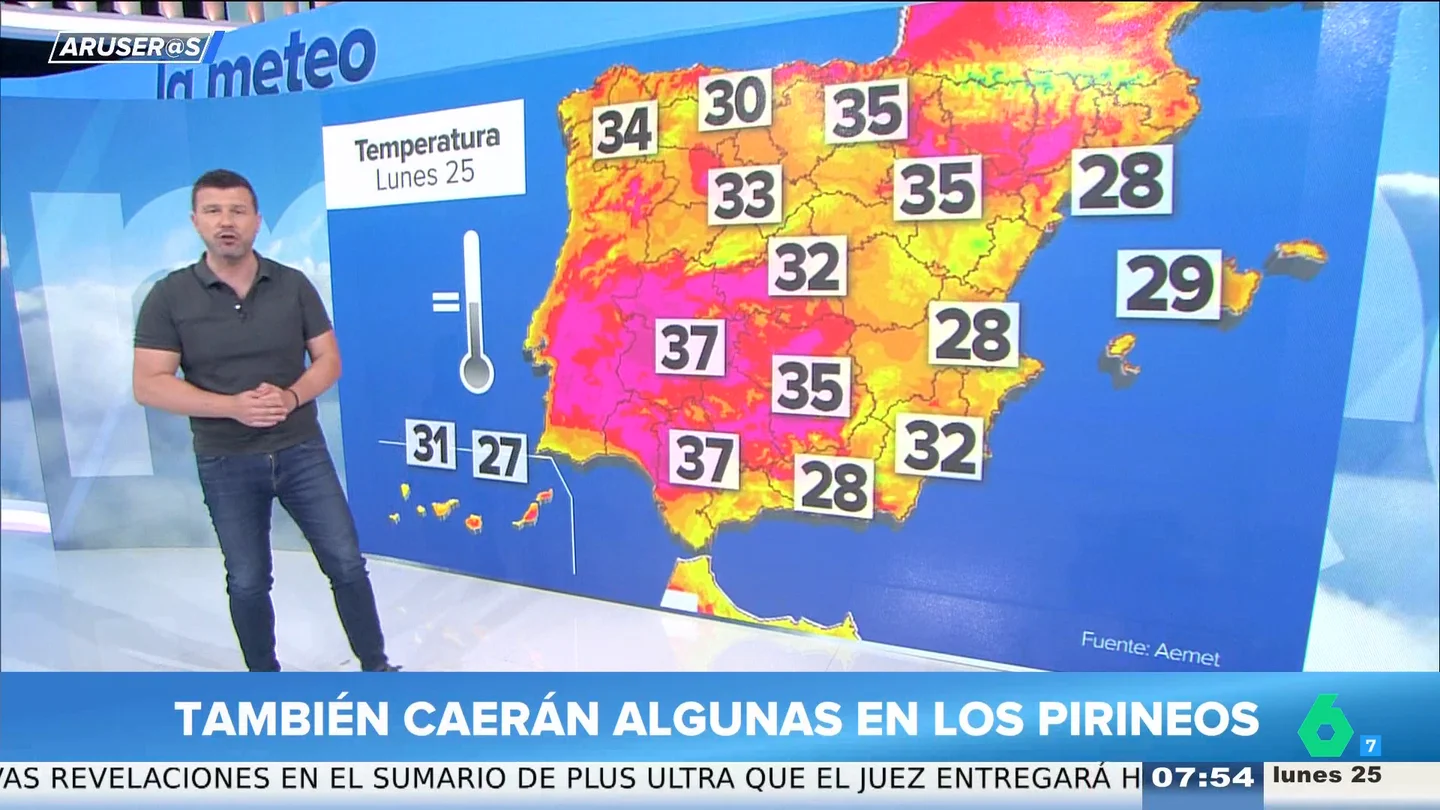 Calor y noches tropicales en la previsión del tiempo de Marc Redondo: "Ciudades como Sevilla o Badajoz alcanzarán por primera vez los 40º" Calor y noches tropicales en la previsión del tiempo de Marc Redondo: "Ciudades como Sevilla o Badajoz alcanzarán por primera vez los 40º"