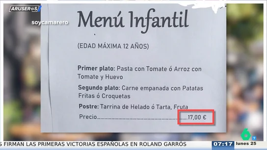 Alfonso Arús, indignado con el menú infantil a precio de adulto: "Es carete" Alfonso Arús, indignado con el menú infantil a precio de adulto: "Es carete"