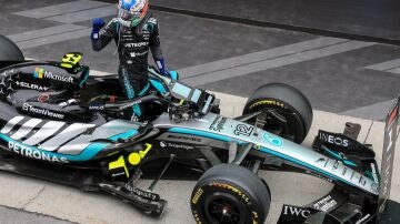 Kimi Antonelli tras su victoria en el GP de Canad&aacute;