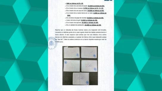 Los sobres hallados por la UDEF en el domicilio de Julio Martínez Martínez, conocido como Julito Los sobres hallados por la UDEF en el domicilio de Julio Martínez Martínez, conocido como Julito