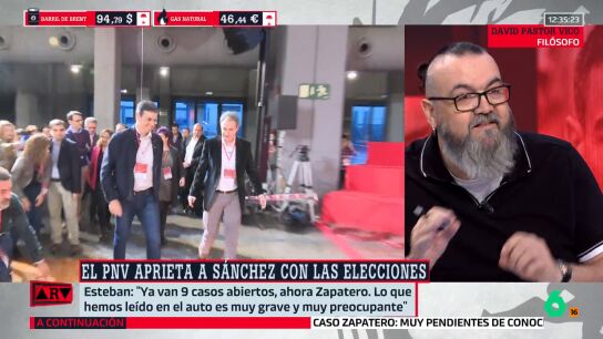 El fil&oacute;sofo David Vico, tras la imputaci&oacute;n de Zapatero: "Si es verdad, es una hecatombe; pero si no lo es, es otra hecatombe"
