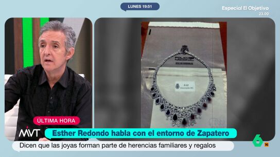 Ramonc&iacute;n pide "paciencia" en M&aacute;s Vale Tarde tras conocerse que la UDEF encontr&oacute; en el despacho de Jos&eacute; Luis Rodr&iacute;guez Zapatero numerosas joyas: "Vamos a ver el valor que tienen y por qu&eacute; est&aacute;n ah&iacute;".