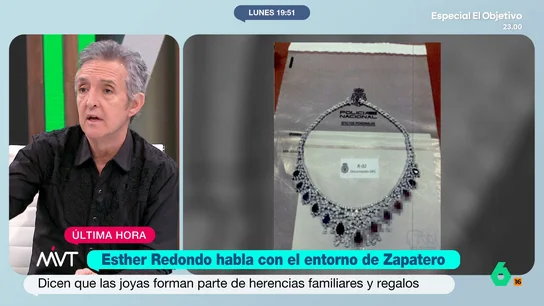 Ramoncín, sobre Zapatero: "Es curioso que esto termine llevándose por delante lo bueno de este Gobierno de coalición progresista" Ramoncín pide "paciencia" en Más Vale Tarde tras conocerse que la UDEF encontró en el despacho de José Luis Rodríguez Zapatero numerosas joyas: "Vamos a ver el valor que tienen y por qué están ahí".