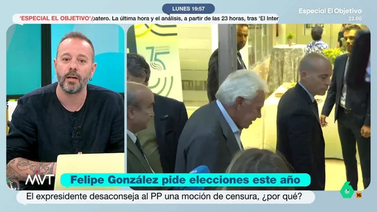 Antonio Maestre a Felipe González: "Si viéramos cosas de él como las que estábamos viendo de Zapatero, nos sorprenderíamos también" El periodista responde al expresidente socialista después de que este afirme que Pedro Sánchez debería convocar elecciones anticipadas.