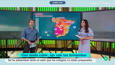 Joanna Ivars denuncia la falta de preparación de los colegios ante las altas temperaturas: "Las aulas son un auténtico cocedero" La meteoróloga de laSexta expone que hay un límite legal de temperatura para trabajos como la docencia. Las aulas deben estar entre 17 y 27 grados.