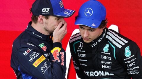 Max Verstappen y Kimi Antonelli en el GP de Canadá