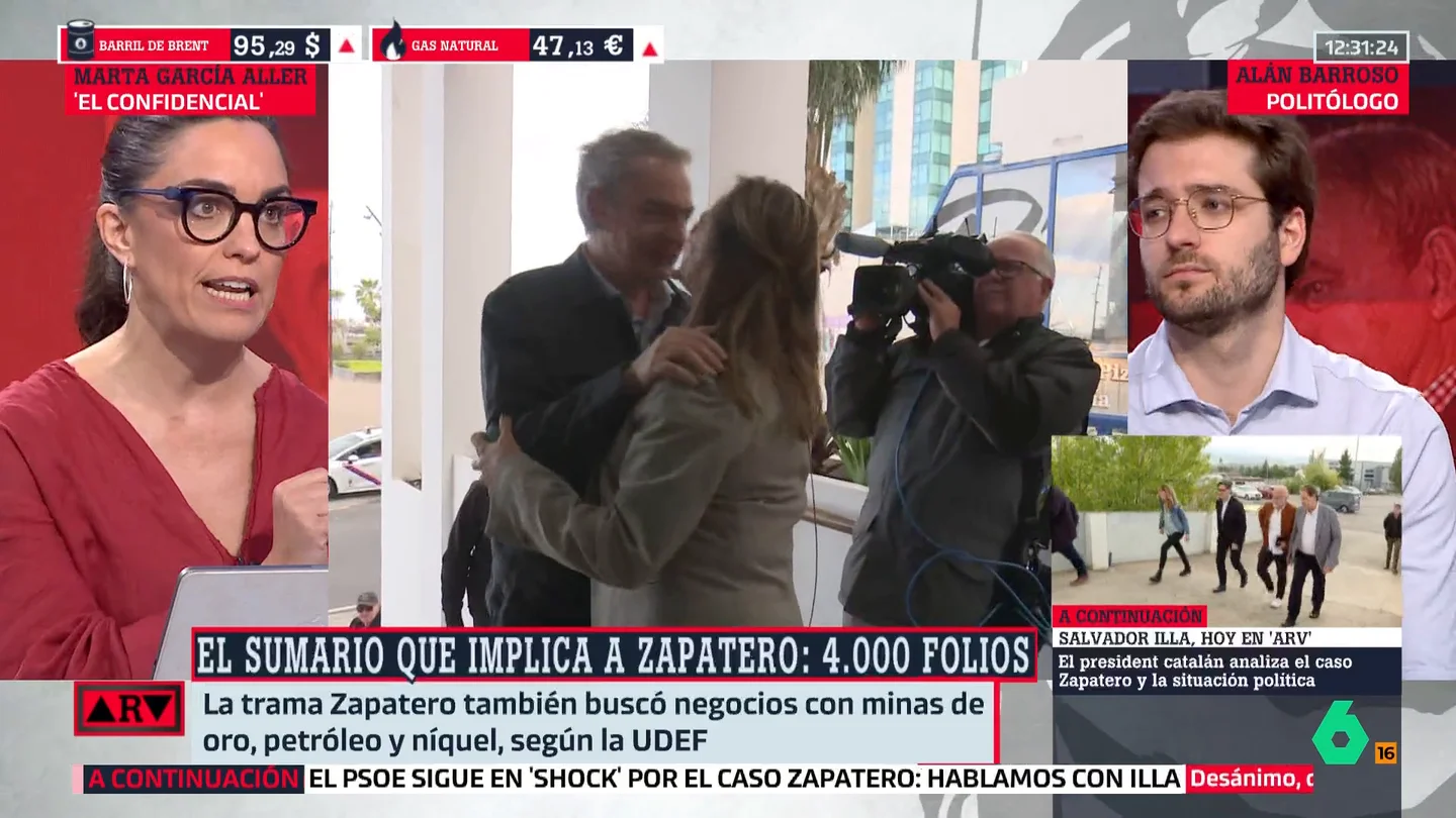 Marta G. Aller analiza la imputación de Zapatero: "Frente a la izquierda acrítica y la derecha que se regocija, hay una tercera vía, celebrar que funciona el Estado de derecho" Marta G. Aller analiza la imputación de Zapatero: "Frente a la izquierda acrítica y la derecha que se regocija, hay una tercera vía, celebrar que funciona el Estado de derecho"