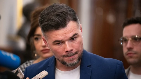 El diputado de ERC, Gabriel Rufián, en los pasillos del Congreso este martes. El diputado de ERC, Gabriel Rufián, en los pasillos del Congreso este martes.