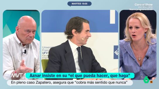 Jos&eacute; Mar&iacute;a Aznar ha rescatado su pol&eacute;mica frase de "el que puede hacer que haga" en medio del caso de Jos&eacute; Luis Rodr&iacute;guez Zapatero. Zaida Cantera y Afra Blanco le responden en este v&iacute;deo.