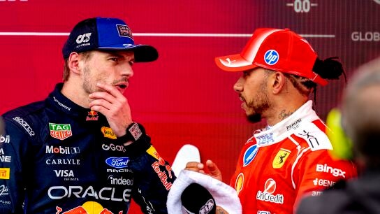 Max Verstappen y Lewis Hamilton
