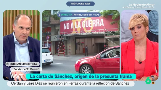 La reflexión de Esteban Urreiztieta sobre el caso Leire: "Esta trama es la kitchen del PSOE" Esteban Urreiztieta, subdirector de 'El Mundo', analiza en Más Vale Tarde el auto del juez Pedraz sobre el caso Leire Díez que, según el periodista, "va a ser un hito en estos años de corrupción".