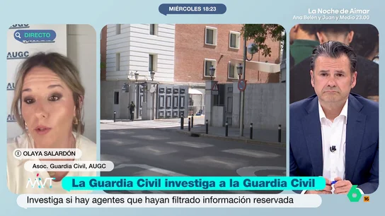 Olaya Salardón, de la AUGC, explica qué buscaba la UCO en la Dirección de la Guardia Civil Más Vale Tarde analiza con Olaya Salardón, miembro de la Asociación de la Guardia Civil, qué buscaba la UCO en la Dirección General de la Guardia Civil dentro de la investigación del caso Leire.