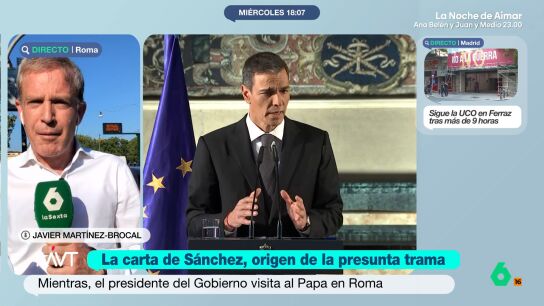El presidente del Gobierno ha visitado al papa Le&oacute;n XIV en Roma y, debido a las &uacute;ltimas noticias sobre su partido, la prensa se ha interesado por conocer sus impresiones sobre la imputaci&oacute;n del expresidente socialista. 