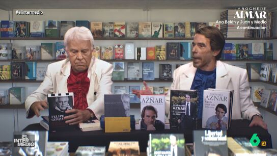 Wyoming y Dani Mateo se convierten una vez m&aacute;s en 'Aznarito y Felip&oacute;n', que en esta ocasi&oacute;n firman ejemplares en la Feria del Libro mientras cargan contra la juventud y su manera de leer o la visibilidad que se da a las escritoras.
