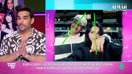 Juan Sanguino aplica el 'método de la línea verde' a Lamine Yamal e Inés García: ¿quién está más enamorado? Juan Sanguino analiza en este vídeo un vídeo de Inés García hablando de Lamine Yamal antes de conocerse y aplica a la pareja un método que se ha hecho viral en internet para saber cuál de los dos está más enamorado.