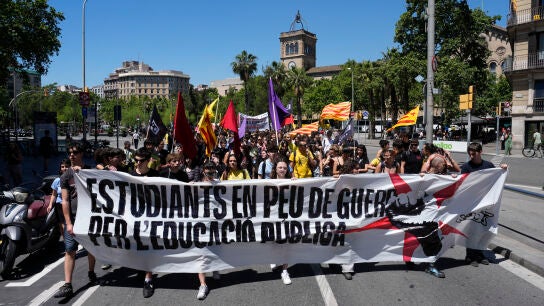 Protesta de profesores en Barcelona