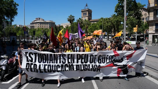 Protesta de profesores en Barcelona Protesta de profesores en Barcelona