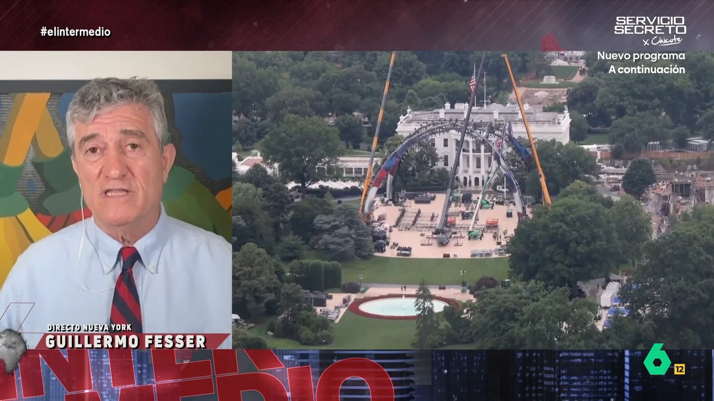 Guillermo Fesser, sobre la falta de reacción del Partido Republicano: "Trump no lo ha secuestrado, lo ha sacado del armario" El periodista detalla todas las iniciativas que quiere llevar a cabo el presidente de Estados Unidos como, por ejemplo, emitir un billete de 250 dólares con su imagen o construir una pista octogonal de lucha libre en la Casa Blanca.