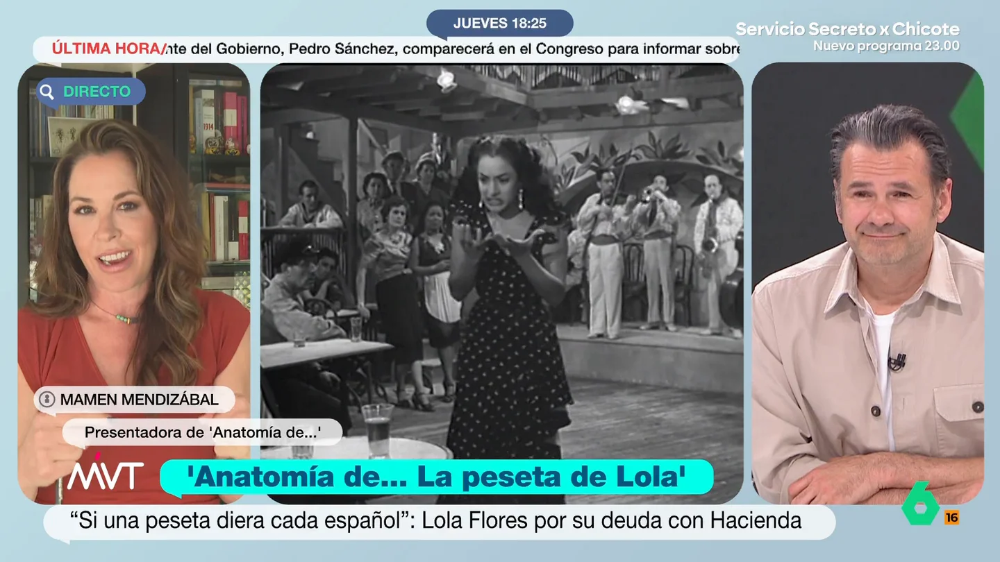Mamen Mendizábal, sobre la famosa frase de la peseta de Lola Flores: "Recibió oleadas de críticas, los famosos eran ejemplo" Este domingo a las 21:30 h se estrena laSexta el segundo programa de la cuarta temporada de 'Anatomía de...' que, en esta ocasión, analiza los problemas con Hacienda de la artista.