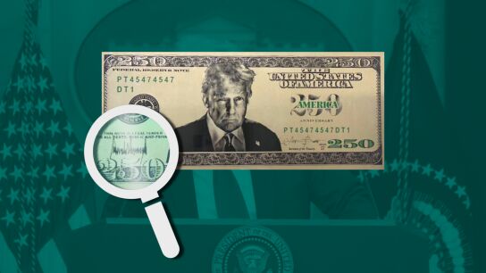 El prototipo del billete con la cara de Donald Trump