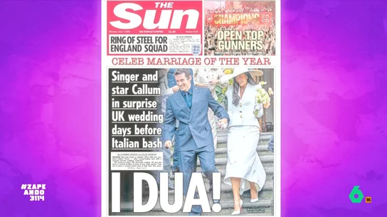 Callum Turner y Dua Lipa se dan el sí quiero en Londres en una ceremonia íntima El diario británico 'The Sun' ha publicado una imagen de la pareja abandonando el ayuntamiento en el que se han casado. Además, afirman que celebrarán una fiesta por todo lo alto desde el próximo jueves en Italia.