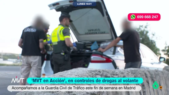 "Tienes las pupilas que te delatas tú solo": Más Vale Tarde vive un control antidroga de la Guardia Civil desde dentro Las cámaras de Más Vale Tarde acompañan a la Agrupación de Tráfico de la Guardia Civil en un control antidroga, donde detienen a varios conductores que dan positivo por estupefacientes. Se enfrentan a sanciones de 1.000 euros y seis puntos.