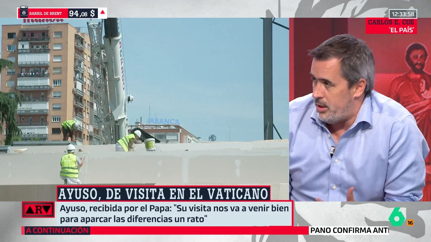 Carlos Cué: "Va a haber una contradicción muy fuerte entre el discurso del papa y el del PP" Carlos Cué: "Va a haber una contradicción muy fuerte entre el discurso del papa y el del PP"