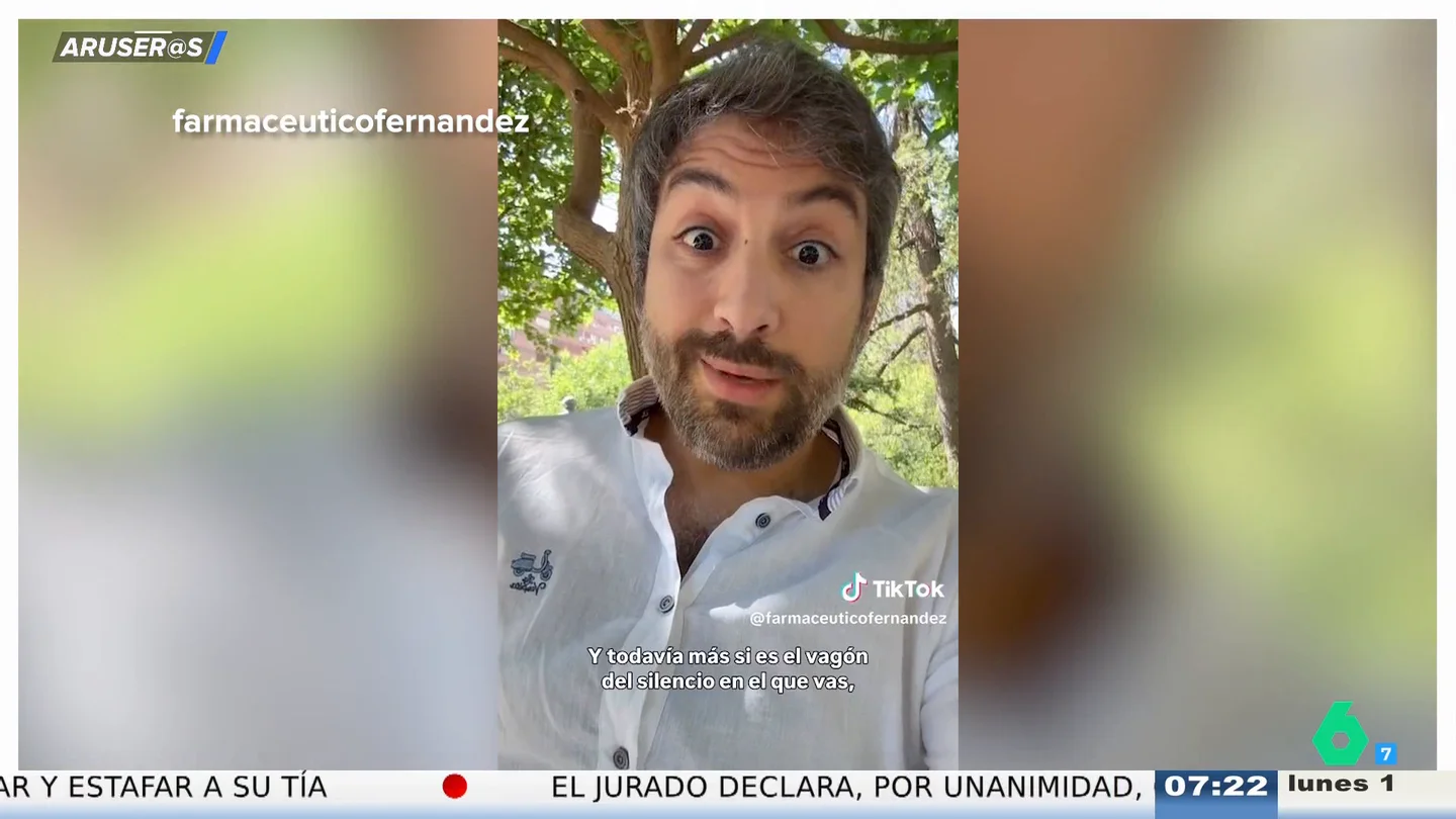 Farmaceútico Fernández desvela todas las conversaciones de las que se ha enterado en el 'vagón silencioso' del AVE Farmaceútico Fernández desvela todas las conversaciones de las que se ha enterado en el 'vagón silencioso' del AVE