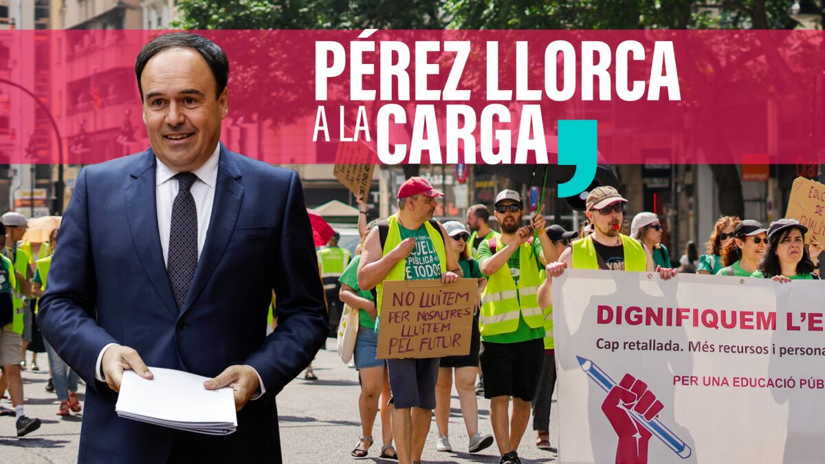 Pérez Llorca va a la carga contra los profesores valencianos: les acusa de 