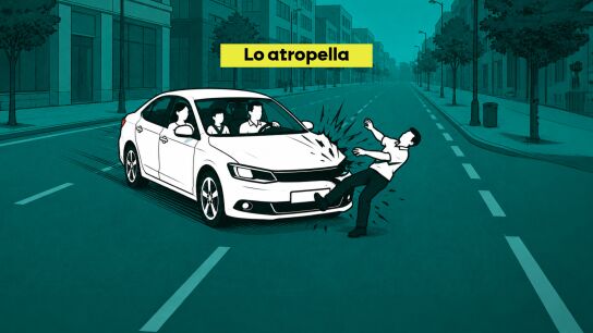 La víctima aparece caminando y el detenido le atropelló. 