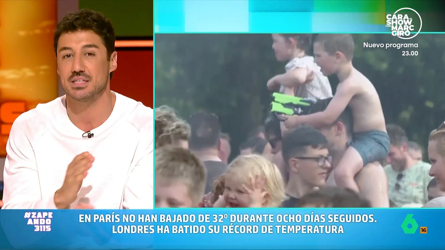 Francisco Cacho analiza la ola de calor en toda Europa: "Francia se ha llevado lo peor con 1.000 récords" Londinenses bañándose en el Támesis, alemanes asando salchichas en los parques o vías del tranvía cerca de París que se dilatan por el calor. Francisco Cacho lo cuenta todo de la ola de calor que recorre Europa.