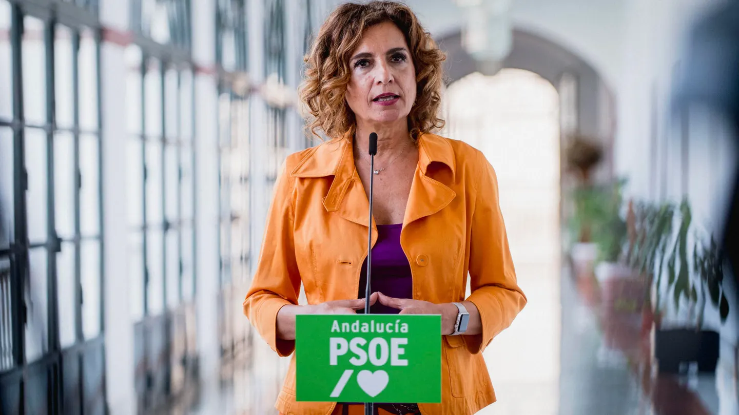 La secretaria general del PSOE-A, María Jesús Montero, en el Parlamento de Andalucía. La secretaria general del PSOE-A, María Jesús Montero, en el Parlamento de Andalucía.