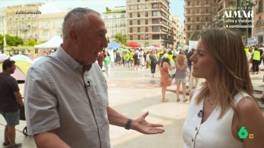 Joan Baldov&iacute;, maestro de profesi&oacute;n, defiende con Andrea Ropero la huelga de profesores en la Comunidad Valenciana y asegura que "hay un intento de PP y Vox de favorecer claramente a la educaci&oacute;n privada y concertada".