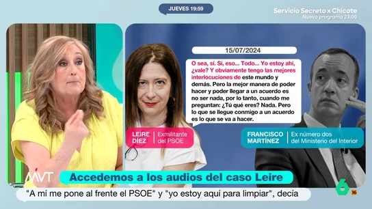 Elisa Beni, sobre el caso Leire: "El problema del Gobierno es que no sale a dar explicaciones porque tendría que tener una" "Tendría que haber un argumento que uniera todas las evidencias que hay en el sumario y fuera alternativo a la explicación que se da, pero eso no existe", afirma la periodista en Más Vale Tarde.