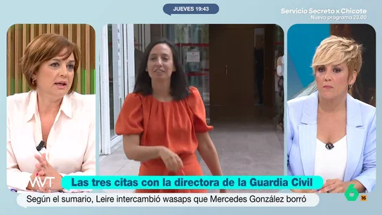 Esther Redondo, sobre la directora de la Guardia Civil: "Es del círculo de confianza de Sánchez. Dejarla caer serían palabras mayores" La periodista expone que Mercedes González no es una dirigente socialista cualquiera. Redondo indica que el presidente del Gobierno y ella se conocieron cuando Sánchez era concejal en el Ayuntamiento de Madrid.