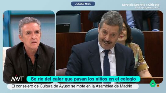 "Es un impresentable que no puede ocupar un cargo como el que ocupa", afirma rotundo Ramonc&iacute;n sobre Mariano de Paco, consejero de Cultura de Ayuso, tras mofarse del calor en los colegios y decir que "es fuente de inspiraci&oacute;n".