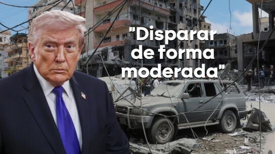 "Cuando disparas de una manera m&aacute;s moderada": la particular definici&oacute;n de Trump sobre qu&eacute; es un alto el fuego en Oriente Medio.