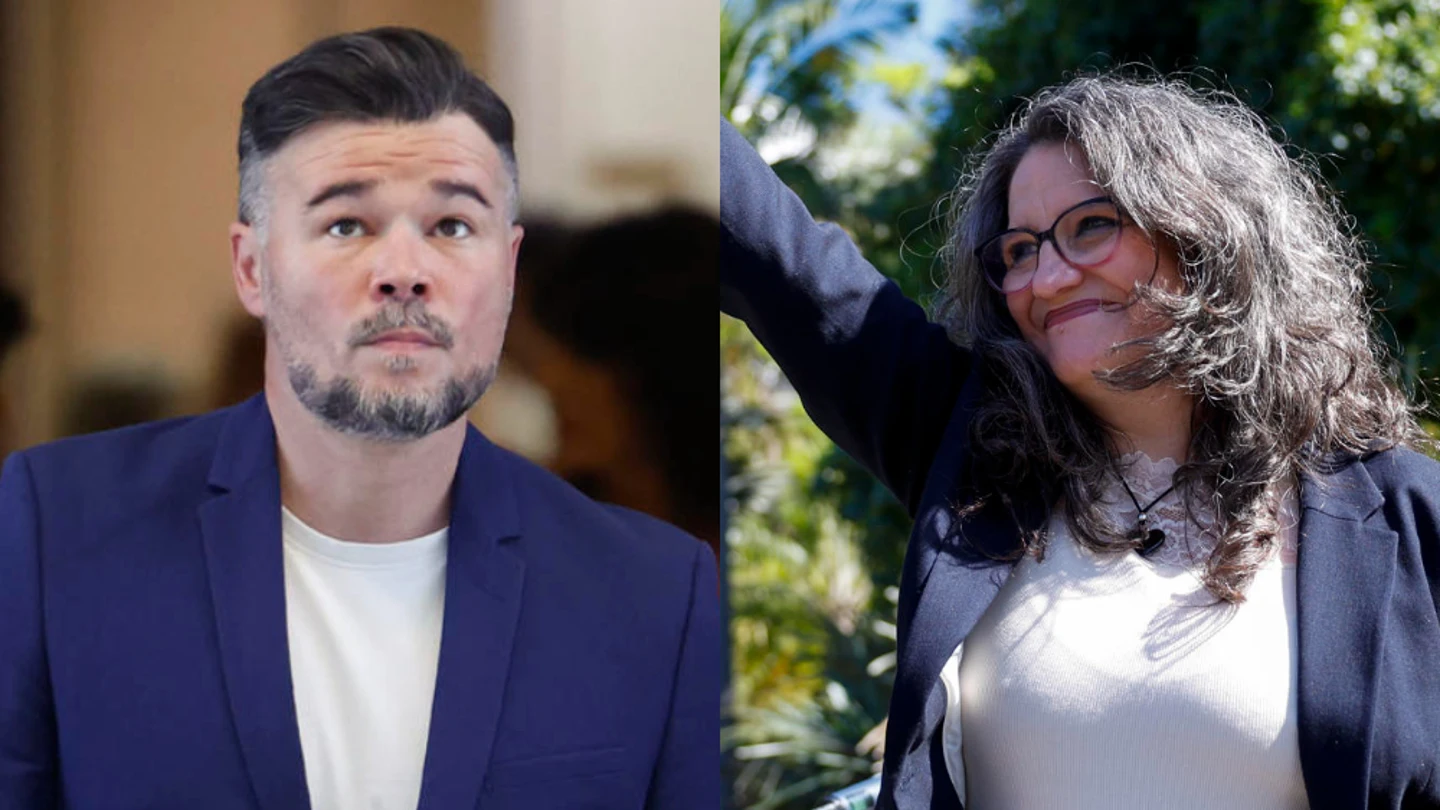 Rufián y Mónica Oltra en imágenes de archivo Rufián y Mónica Oltra en imágenes de archivo