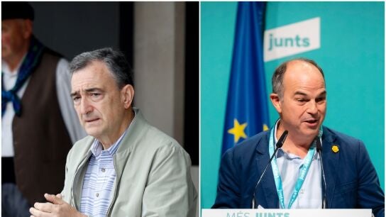 A la izquierda, Aitor Esteban; a la derecha, Jordi Turull