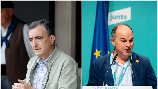A la izquierda, Aitor Esteban; a la derecha, Jordi Turull A la izquierda, Aitor Esteban; a la derecha, Jordi Turull